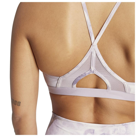 Adidas Γυναικείο μπουστάκι Aeroreact Training Essentials Tie-Dye Flower-Print Bra